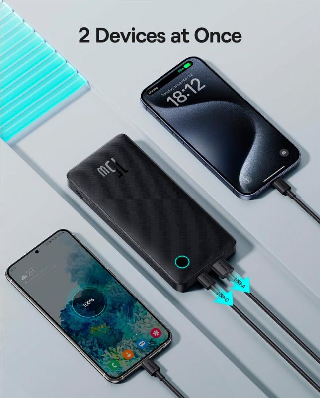 Baseus Airpow Lite 10000 mAh USB + Type-C 15 Вт Чорний