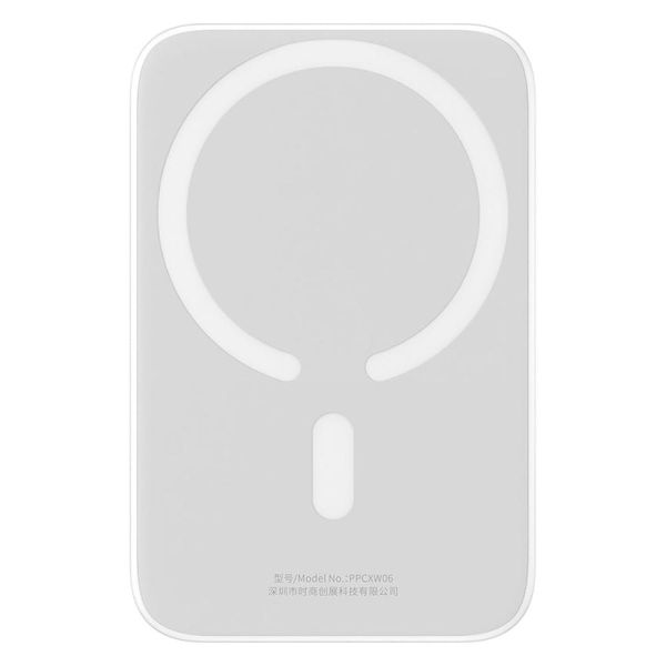 Зовнішній акумулятор повербанк Powerus Baseus Magnetic Mini 20W 6000mAh Magsafe Type-C Білий