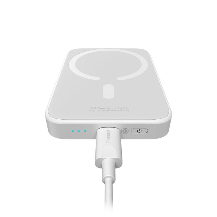 Baseus Magnetic Mini 20W 6000 mAh Magsafe Type-C Білий