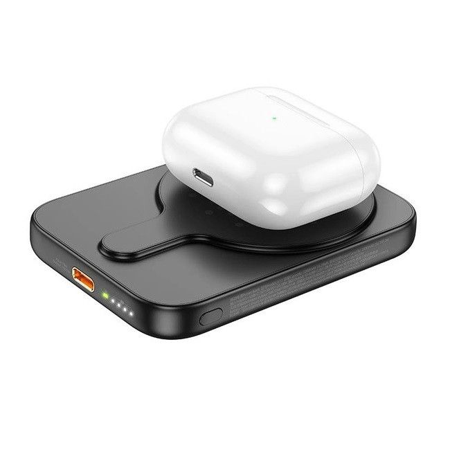 Hoco J117 PD20W+QC3.0 5000 mAh зі швидкою бездротовою зарядкою Black