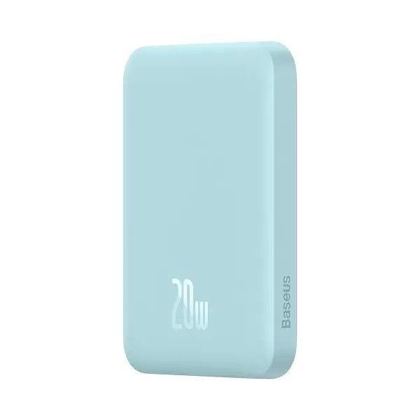 Qi 15W Baseus Magnetic Mini Wireless Fast Charge 2in1 10000 mAh 20W 2.4A QC3.0+PD3.0 (PPCX030003) Блакитний