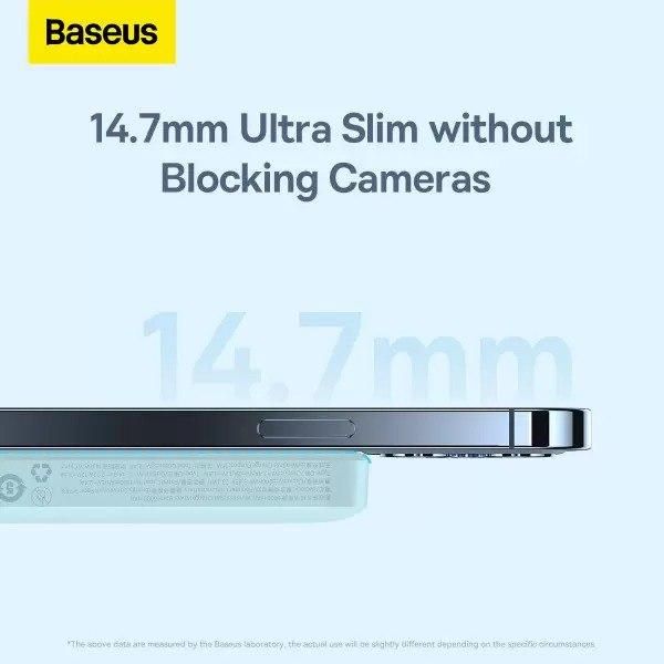 Qi 15W Baseus Magnetic Mini Wireless Fast Charge 2in1 10000 mAh 20W 2.4A QC3.0+PD3.0 (PPCX030003) Блакитний