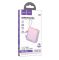 Hoco Q23 Blade 10000 mAh із вбудованими кабелями PD20W+QC3.0 with cable Type-C/Lightning (бузковий)