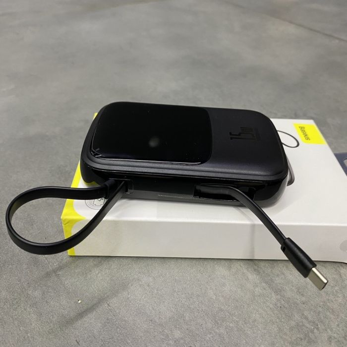 Baseus 15w, З кабелем usb-c, usb-a, type-c, qpow qc, pd mah lightning,  10000 (ppqd-b01)