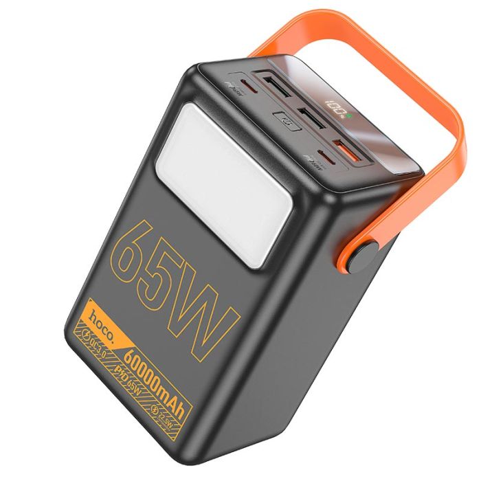 Hoco Powerful PD65W J110A 60000 mAh |3Type-C/1USB, QC/PD, 65W/5A| чорний
