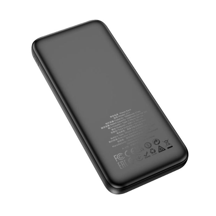 Hoco Smart charge J111 (10000 mAh) |2USB/Type-C, 2A| чорний