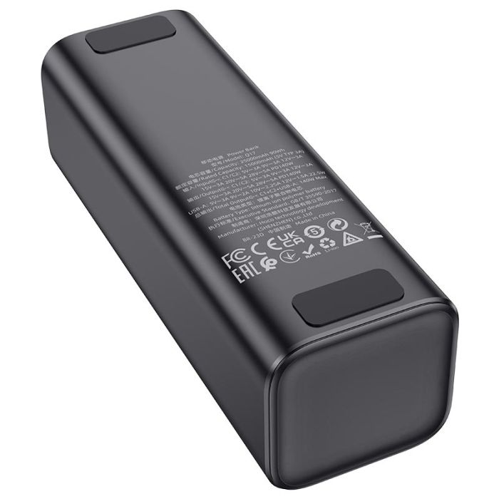 Hoco Electric PD140W 25000 mAh Q17 |1USB/2Type-C, QC/PD3.1, 140W/5A| чорний