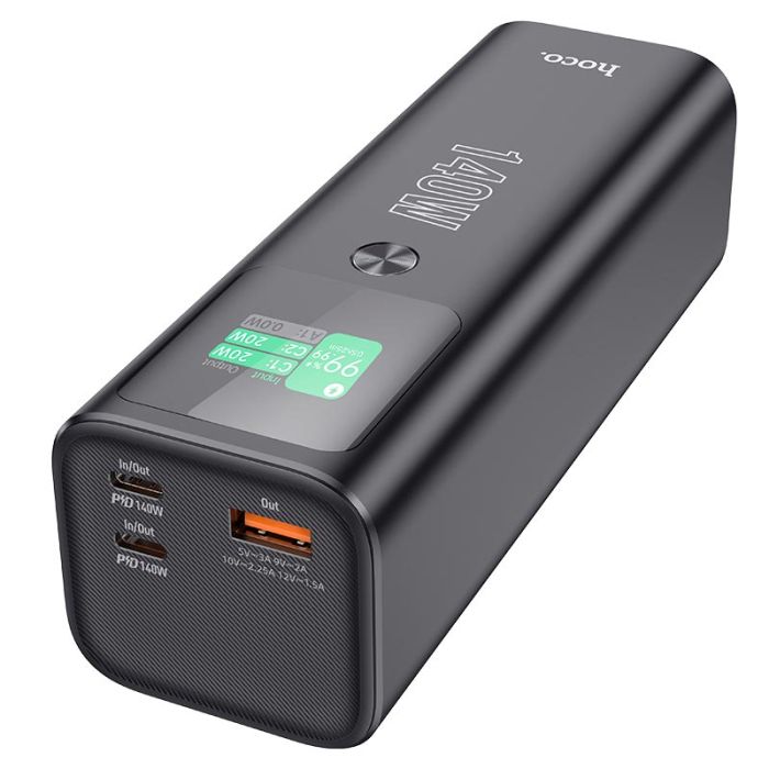 Hoco Electric PD140W 25000 mAh Q17 |1USB/2Type-C, QC/PD3.1, 140W/5A| чорний