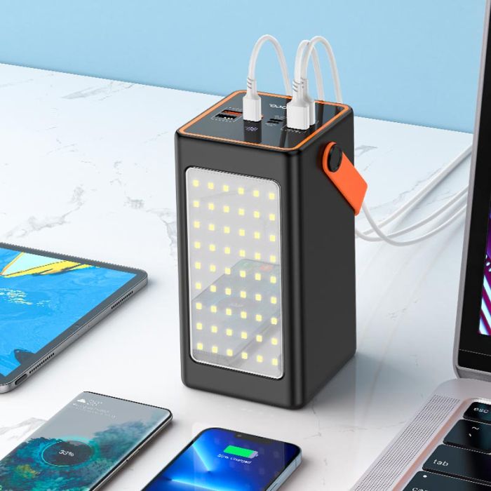 Hoco Super 22.5 W universal J107 90000 mAh |4Type-C/1USB/Lightning, QC/PD, 22.5W/5A| чорний