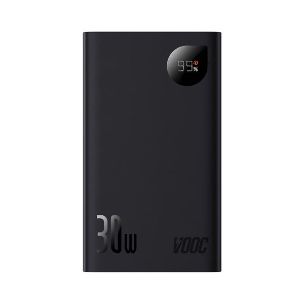 Baseus Adaman2 Digital Display Fast Charge Power Bank 20000mAh (VOOC Edition) |2USB/Type-C, PD/QC, 30W/3A| чорний