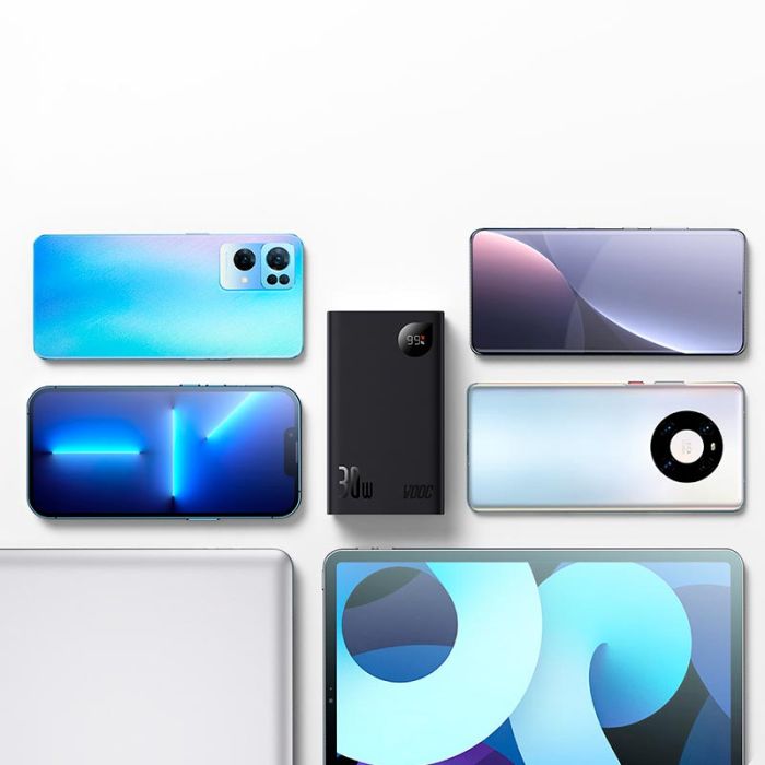 Baseus Adaman2 Digital Display Fast Charge 20000 mAh (VOOC Edition) |2USB/Type-C, PD/QC, 30W/3A| чорний