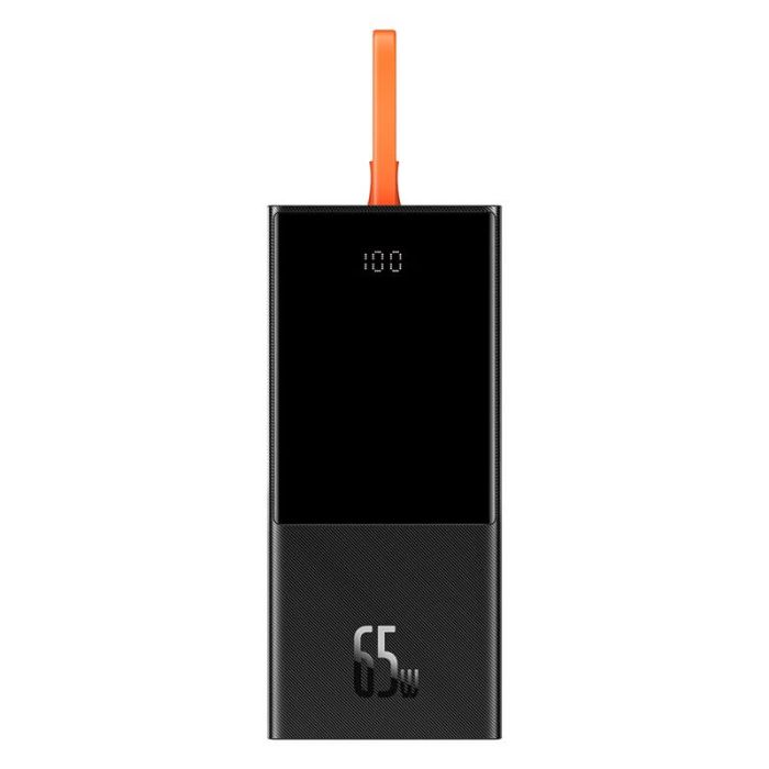 Baseus Elf Digital Display Fast Charging 20000 mAh |2USB/1Type-C+Type-C Cable, 5A/65W| (PPJL000001) чорний