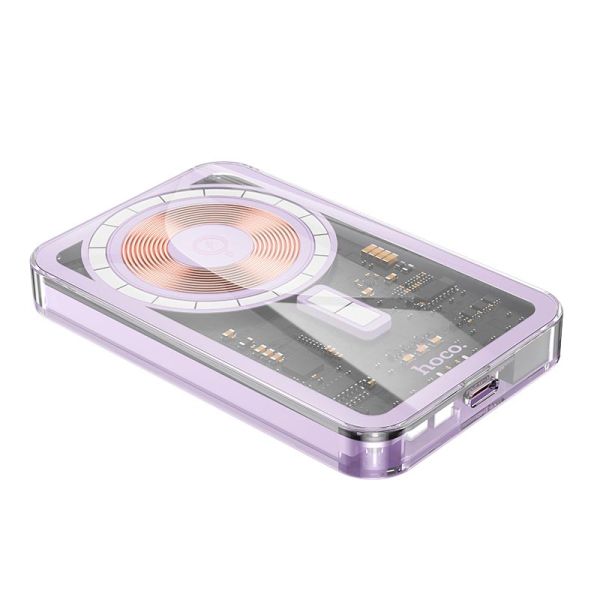 Hoco Ice Crystal magnetic fast charging Q14 5000 mAh |Type-C, QC/PD, 20W/3A| фіолетовий