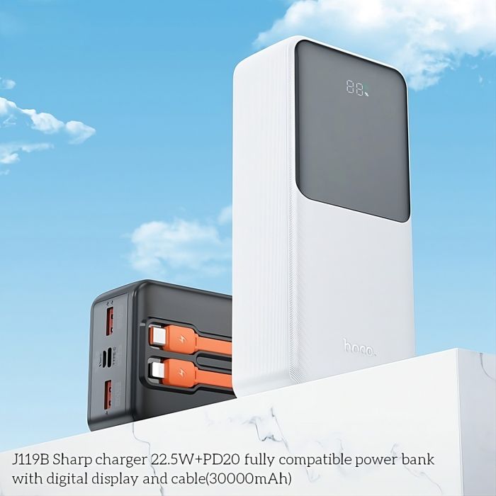 Hoco J119B Sharp charger 22.5W+PD20 30000 mAh