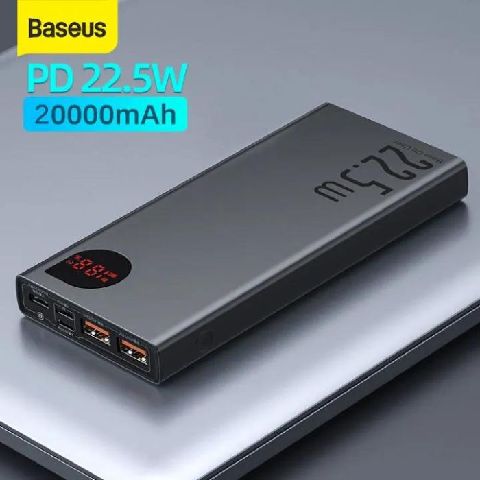 Baseus 20000 mAh 22.5W Adaman Metal QC, PD powerbank powerbank