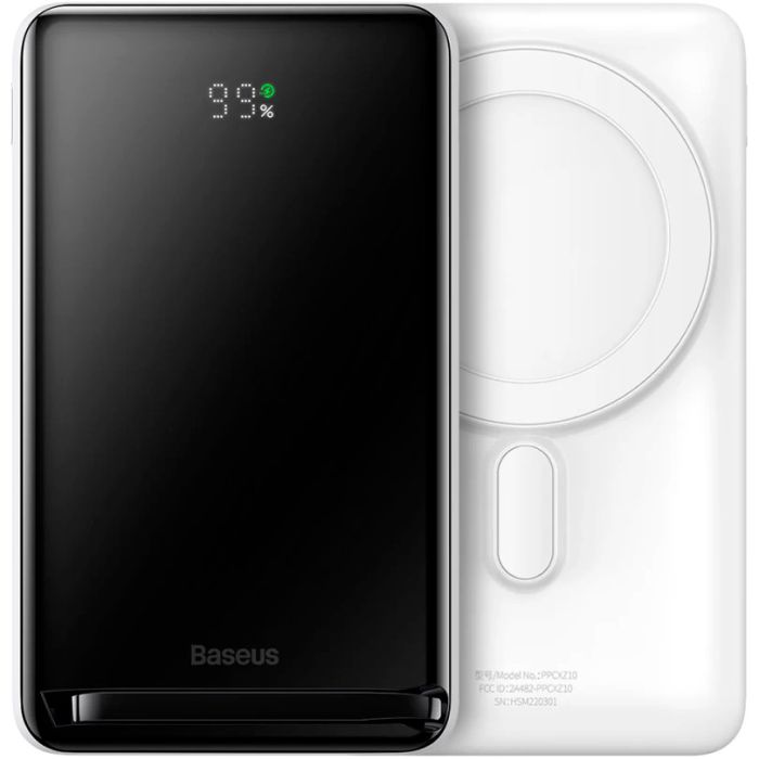 Baseus Magnetic Bracket Wireless 10000 mAh 20W White (PPCX000202) [102121]