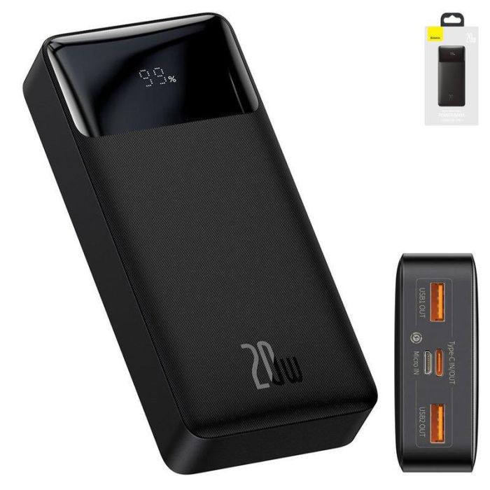 Baseus Bipow Digital Display 20000 mAh 20W Чорний Зовнішній акумулятор