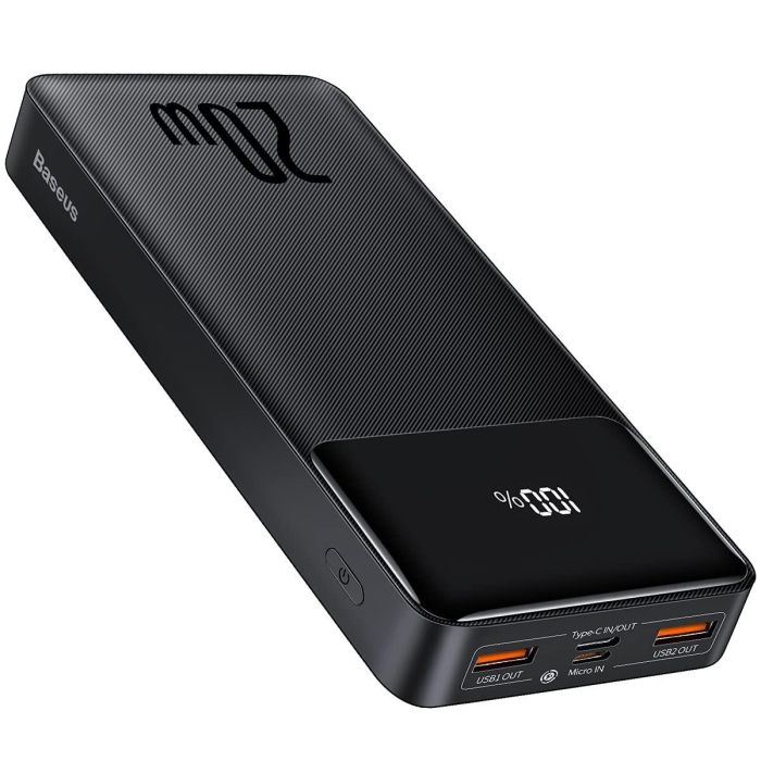 Baseus Bipow Digital Display 20000 mAh 20W Чорний Зовнішній акумулятор
