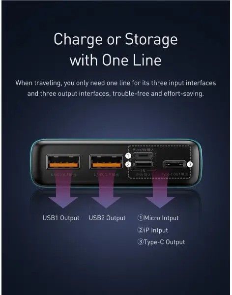 Baseus Adaman Digital Display 40000 mAh 22.5W Black (PPAD020001)