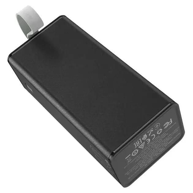Hoco Powermaster fully compatible 40000 mAh J86 |2USB/1Type-C, PD/QC, 5A/22.5W| Black із ліхтариком і швидкою зарядкою (J86B)