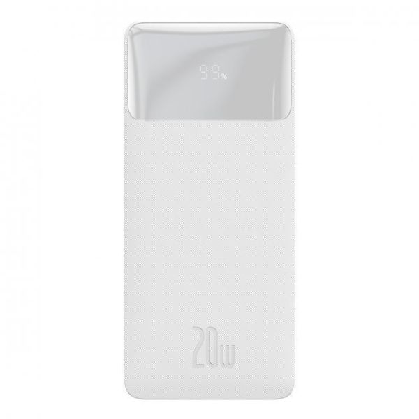 Зовнішній акумулятор Baseus Power Bank 30000mAh Bipow Display 20W White (PPDML-N02)  