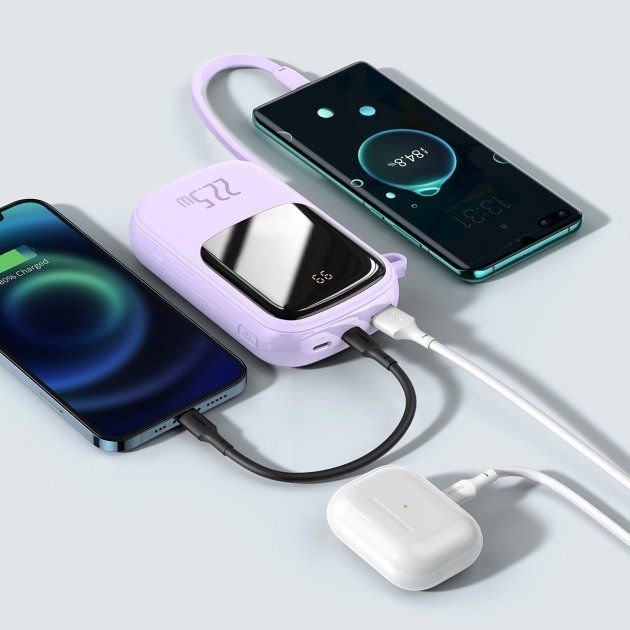 Baseus 20000 mAh з USB-C Cable Q Pow Display 22.5W Purple (PPQD-I05)  