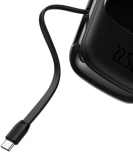 Baseus 20000 mAh з USB-C Cable Q Pow Display 22.5W Black (PPQD-I01)  