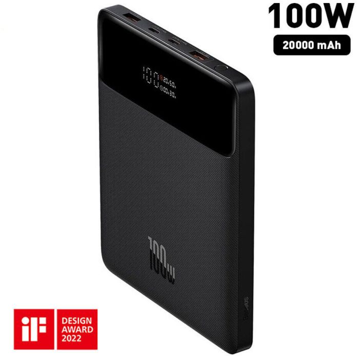 Baseus 20000 mAh Blade Digital Display 100W Black (PPBLD100-S)