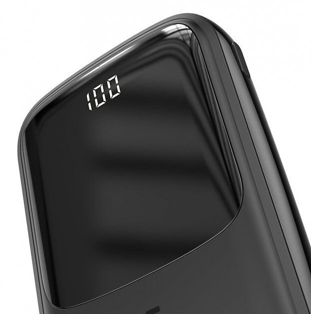 Baseus 10000 mAh with Lightning Cable Q Pow Display 15W Black (PPQD-A01)  