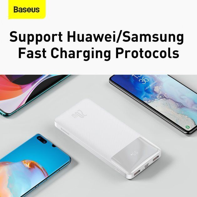 Baseus 10000 mAh Bipow Display 20W White (PPDML-L02)  