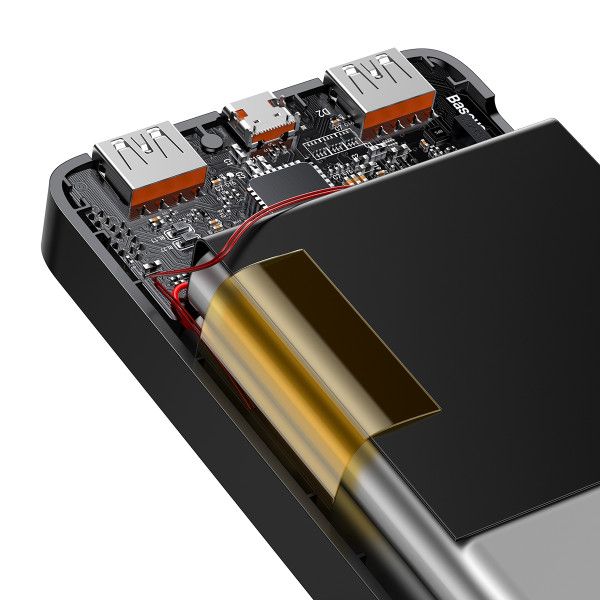 Baseus 20000 mAh,Bipow Digital Display 20W, Black, 2xUSB (PPDML-M01)