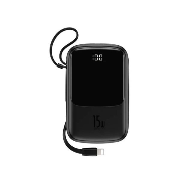 Додаткова батарея Baseus Q Pow with Lightning 3A 15W (10000mAh) Black (PPQD-B) 64991