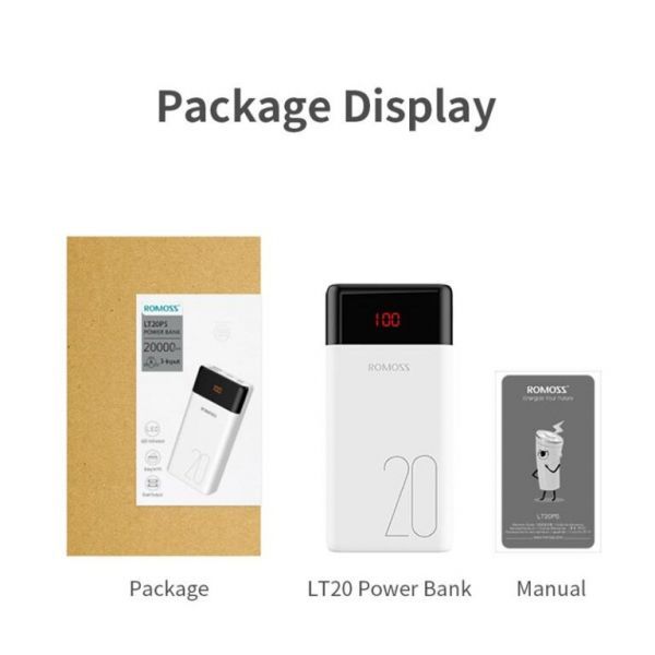 romoss lt20 20000 mAh white