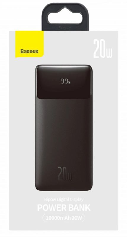 Baseus Bipow Digital Display Fast Charge Overseas Edition 10000 mAh 20W Black (PPBD050301)