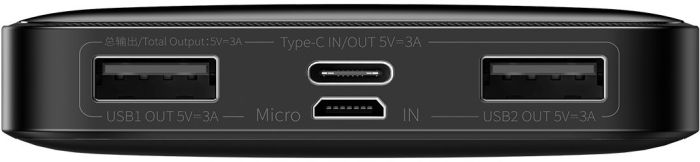 Baseus Bipow Overseas 10000 mAh 15 Вт Black (PPBD050001)