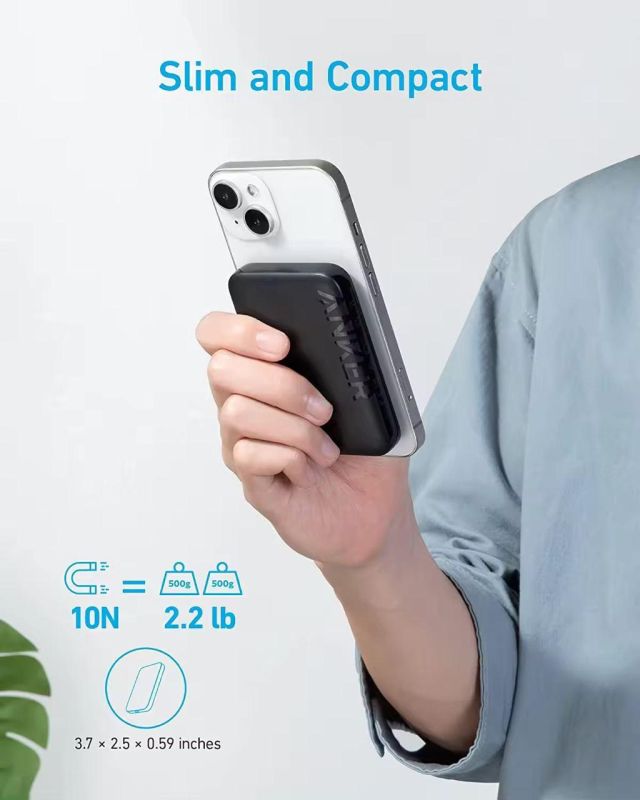 Anker MagGo 321 Magnetic Magsafe Powerbank 5000 mAh Чорний