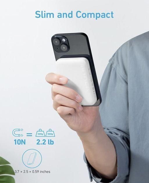 Anker MagGo 321 Magnetic Magsafe Powerbank 5000 mAh Білий