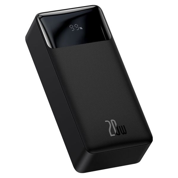 BASEUS Bipow Digital Display Power Bank 30000mAh 2USB/1Type-C, PD/QC, 20W, 3A (PPDML-N02) чорна