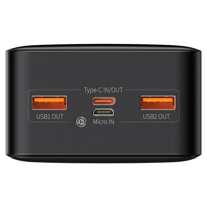 Baseus Bipow Digital Display 30000 mAh 2USB/1Type-C, PD/QC, 20W, 3A (PPDML-N02) чорна