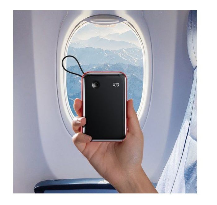 Повербанк PowerBank Baseus Mini-S LCD Display 10000mAh + кабель Type-C 3A LED 15W