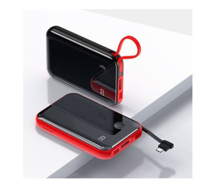 Повербанк PowerBank Baseus Mini-S LCD Display 10000mAh + кабель Type-C 3A LED 15W