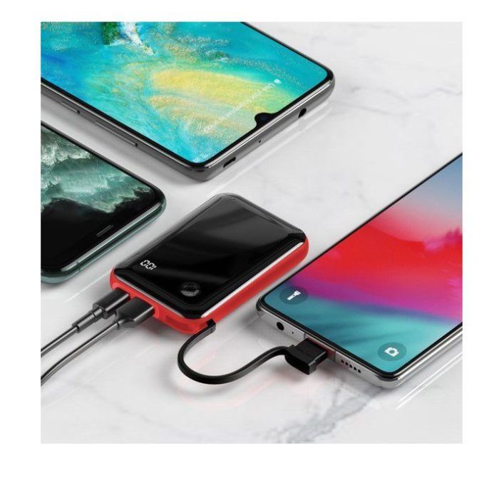 Повербанк PowerBank Baseus Mini-S LCD Display 10000mAh + кабель Type-C 3A LED 15W
