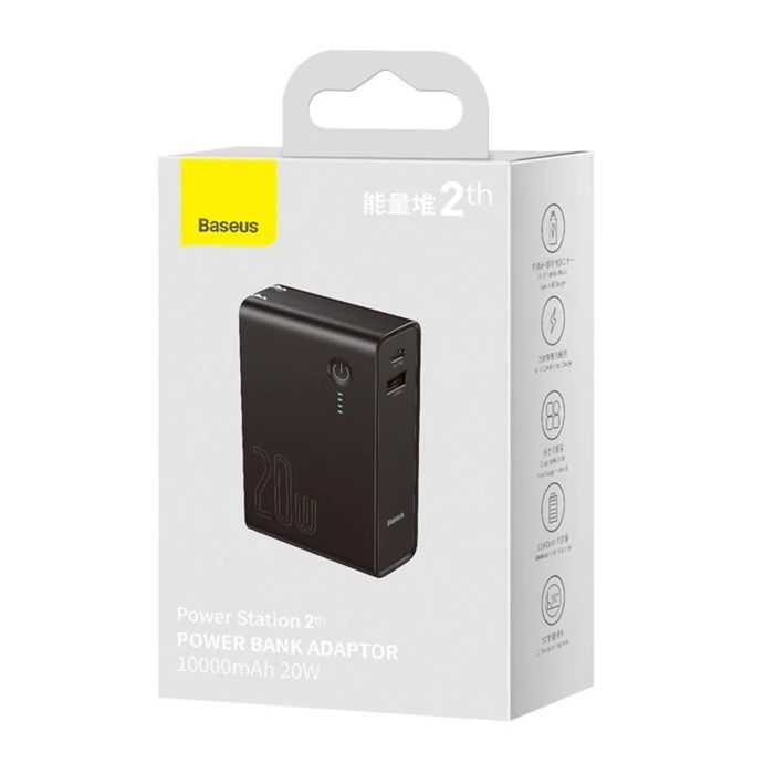 Baseus Power Station 2 Adaptor 10000 mAh 20W CN Black