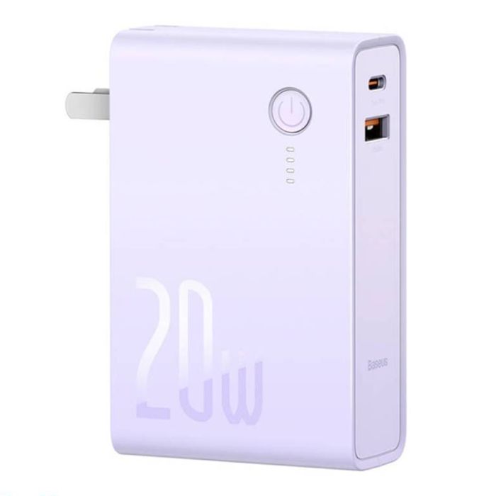 Baseus Power Station 2 Adaptor 10000 mAh 20W CN Purple