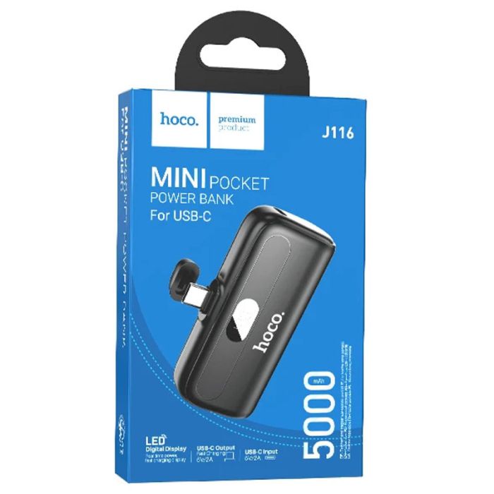 Hoco J116 Cool Type-C 5000 mAh Black - 00000067633_1