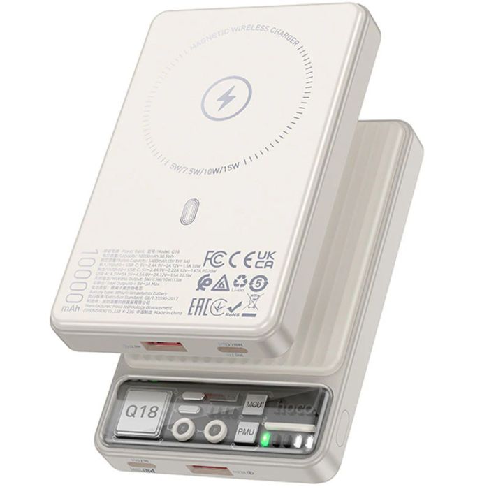 Hoco Q18 Tourer 22.5W з Бездротовий 10 000 mAh Milky White - 00000066161_2
