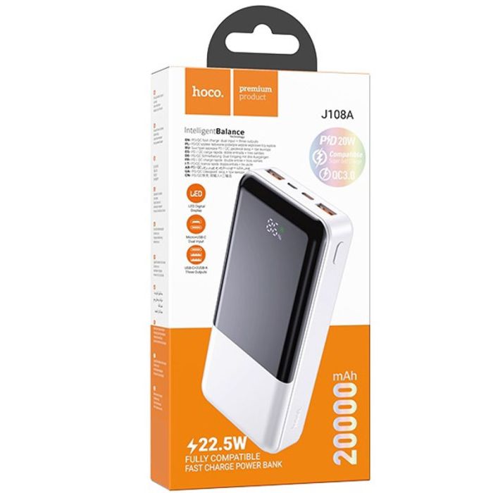 Hoco J108A Universe 22.5W 20000 mAh White - 00000067621_2