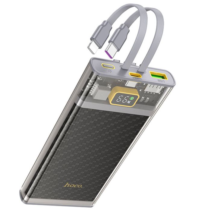 Hoco J104 Discovery Edition 22.5W with cable 10000 mAh Gray - 00000067625_1