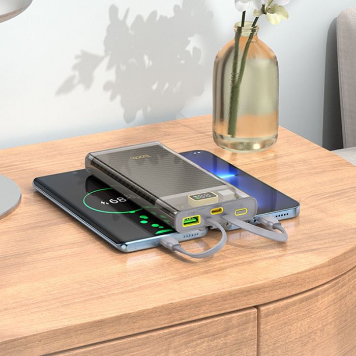 Hoco J104 Discovery Edition 22.5W with cable 10000 mAh Gray - 00000067625_1