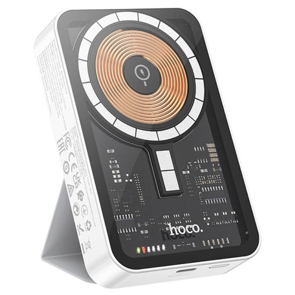 Портативний зарядний пристрій Power Bank Hoco Q10A Transparent PD20W з Бездротовий зарядний пристрій 10 000 mAh White - 00000067628_1